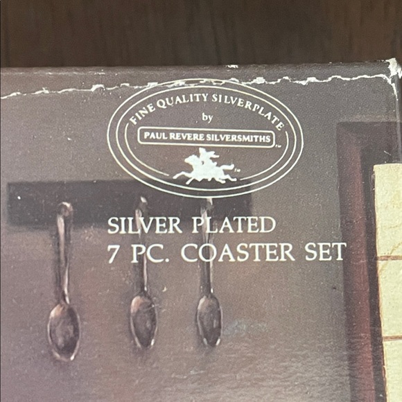 Vintage silver-plated 7-piece coaster set - Picture 2 of 9